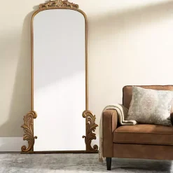 Online Kirklands Home Gold Ornate Scroll Bordeaux Leaner Mirror