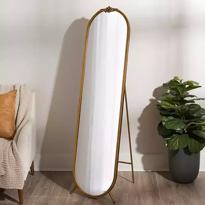 Outlet Kirklands Home Ornate XL Leaner Mirror Gold