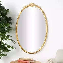 Discount Kirklands Home Gold Oval Baroque Wall Mirror