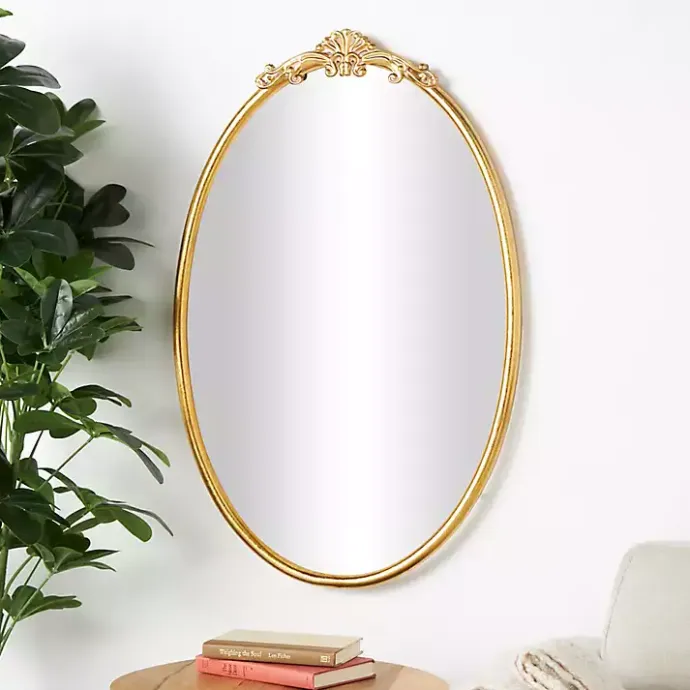 Discount Kirklands Home Gold Oval Baroque Wall Mirror