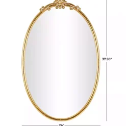 Discount Kirklands Home Gold Oval Baroque Wall Mirror