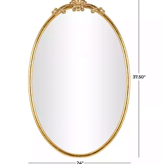 Discount Kirklands Home Gold Oval Baroque Wall Mirror