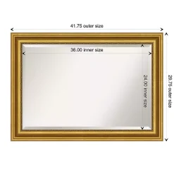 Outlet Kirklands Home Gold Patina Scalloped Frame Beveled Mirror