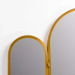 Clearance Kirklands Home Rounded Edge Trifold Wall Mirror Gold