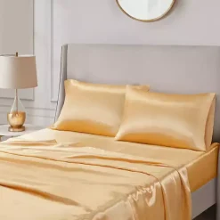 Kirklands Home Satin King 2-pc. Pillow Case Set Gold