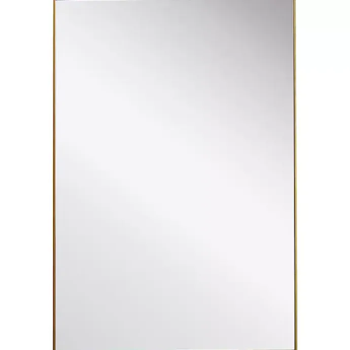 Hot Kirklands Home Simple Frame Rectangle Wall Mirror Gold