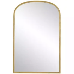 Sale Kirklands Home Gold Simple Round Top Wall Mirror
