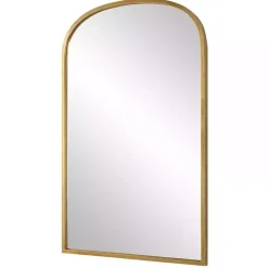 Sale Kirklands Home Gold Simple Round Top Wall Mirror