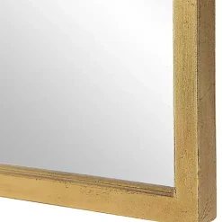 Sale Kirklands Home Gold Simple Round Top Wall Mirror