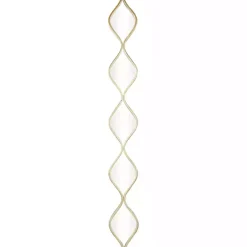 New Kirklands Home Slim Stacked Raindrop Wall Mirror Gold