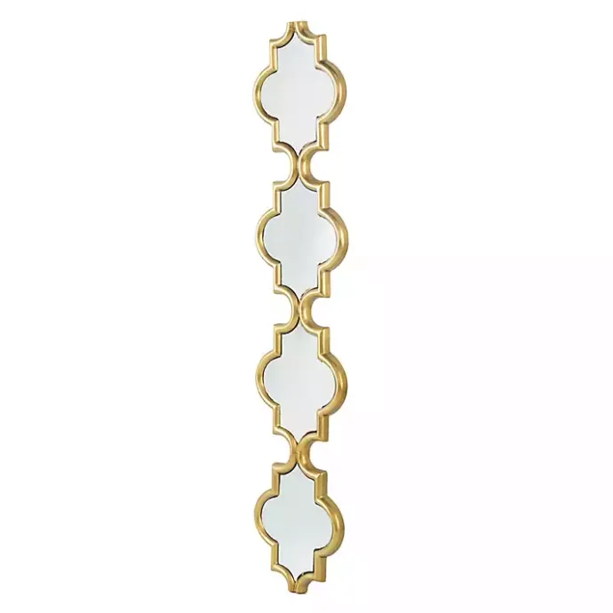 Kirklands Home Slim Stacked Trellis Wall Mirror Gold