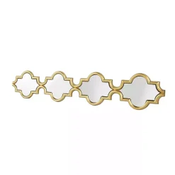 Kirklands Home Slim Stacked Trellis Wall Mirror Gold
