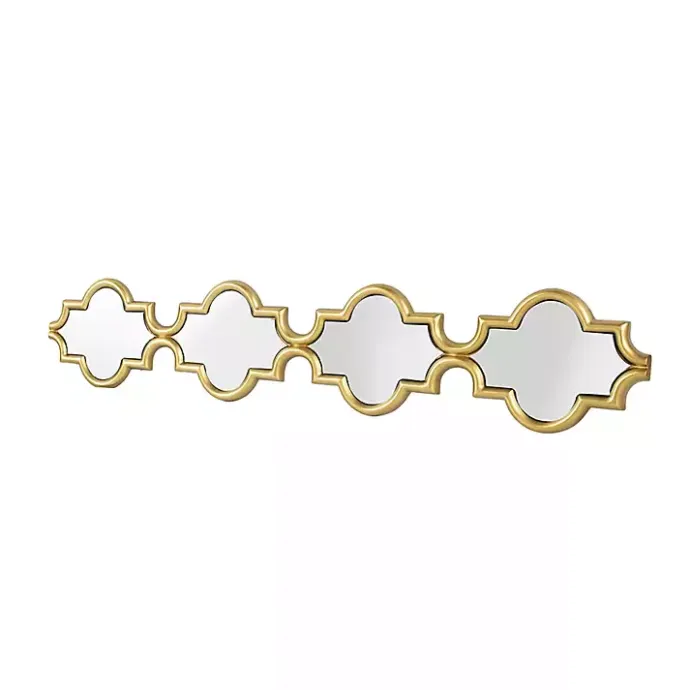 Kirklands Home Slim Stacked Trellis Wall Mirror Gold