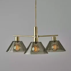 Kirklands Home Gold Smoked Glass Chandelier