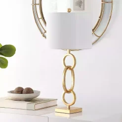 Outlet Kirklands Home Gold Stacked Rings Alaia Table Lamp White