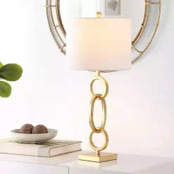 Outlet Kirklands Home Gold Stacked Rings Alaia Table Lamp White