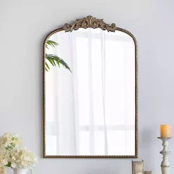 Sale Kirklands Home Gold Studded Scroll Arched Mirror, 36 in.