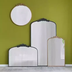 Discount Kirklands Home Gold Studded Scroll Arched Mirror, 42 in.