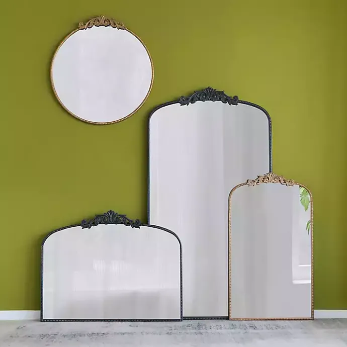 Discount Kirklands Home Gold Studded Scroll Arched Mirror, 42 in.