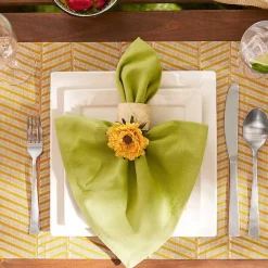Discount Kirklands Home Textured Twill Weave Placemats, Set of 6 Gold
