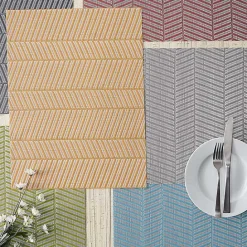 Discount Kirklands Home Textured Twill Weave Placemats, Set of 6 Gold