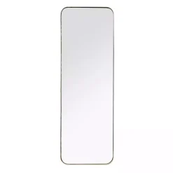 Best Kirklands Home Gold Thin Iron Frame Curved Corner Mirror