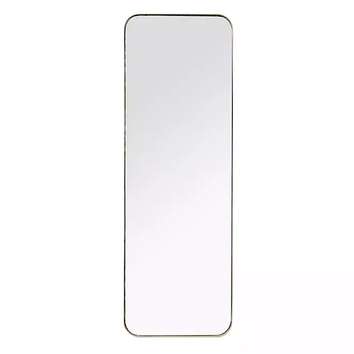 Best Kirklands Home Gold Thin Iron Frame Curved Corner Mirror