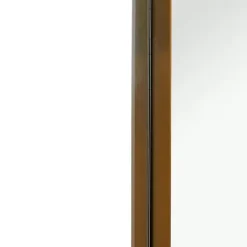 Best Kirklands Home Gold Thin Iron Frame Curved Corner Mirror