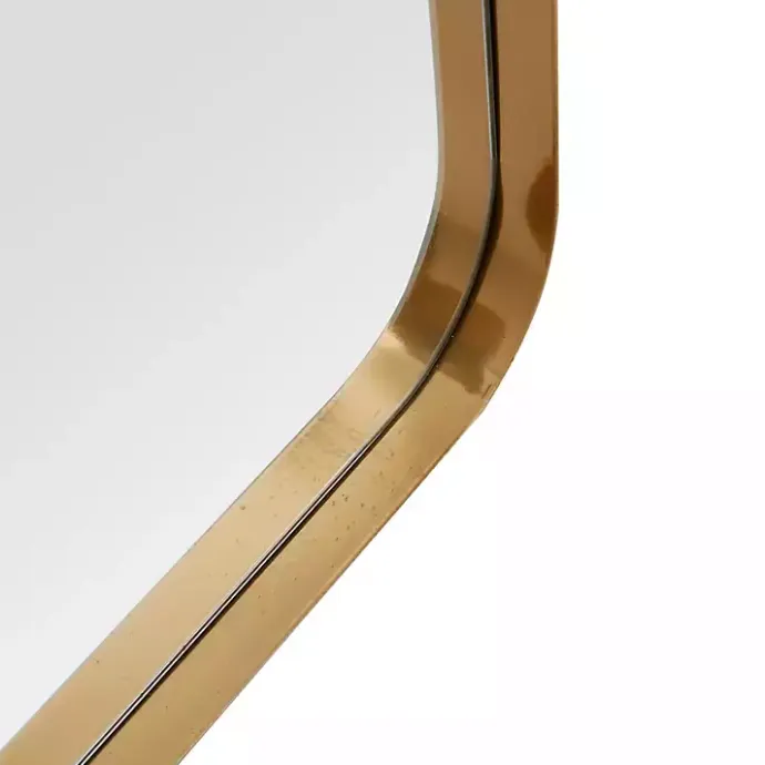 Best Kirklands Home Gold Thin Iron Frame Curved Corner Mirror