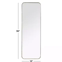Best Kirklands Home Gold Thin Iron Frame Curved Corner Mirror