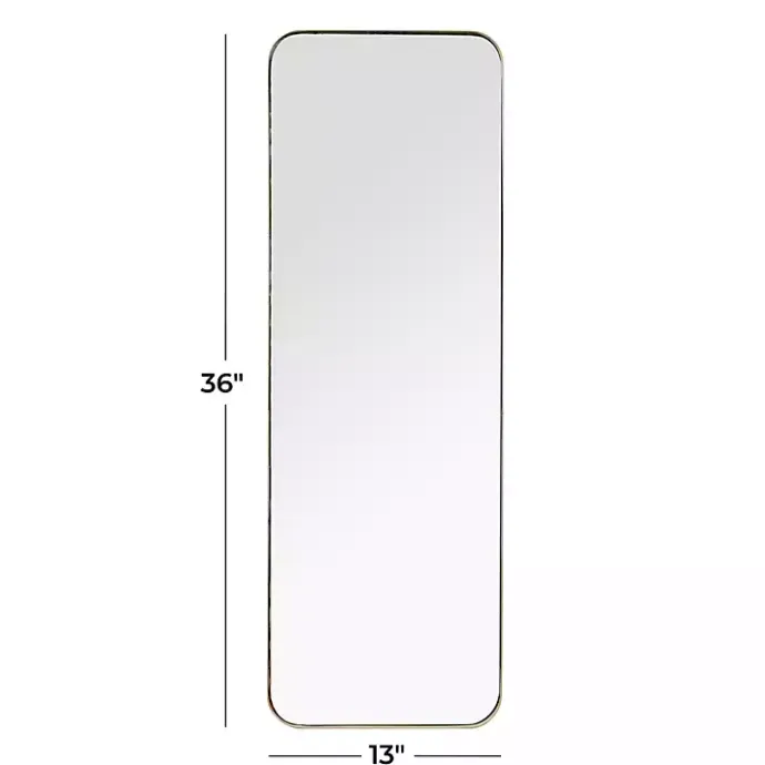 Best Kirklands Home Gold Thin Iron Frame Curved Corner Mirror
