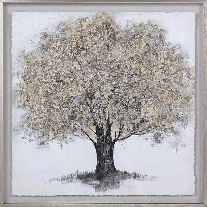 Best Kirklands Home Gold Tree Rice Paper Framed Art Print