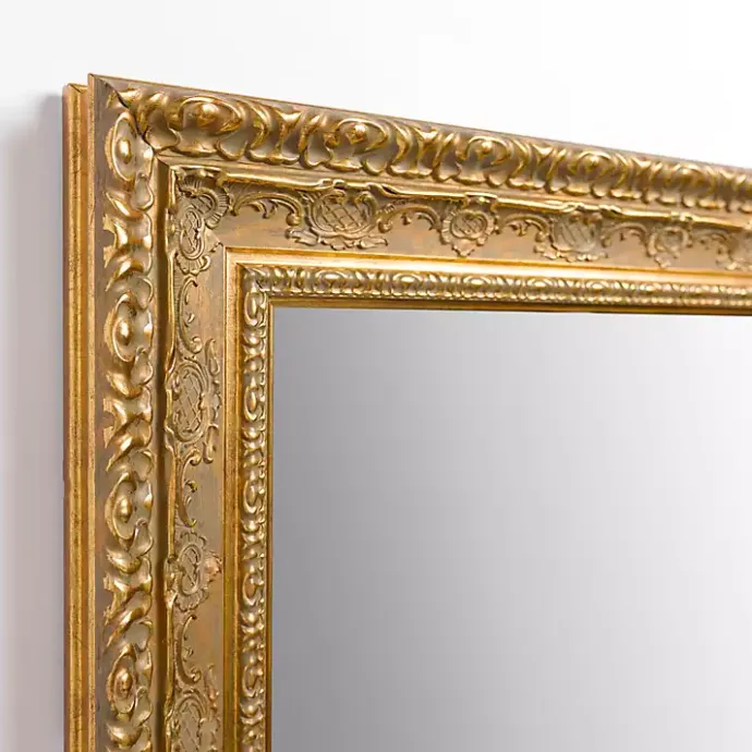 New Kirklands Home Vintage Wall Mirror Gold