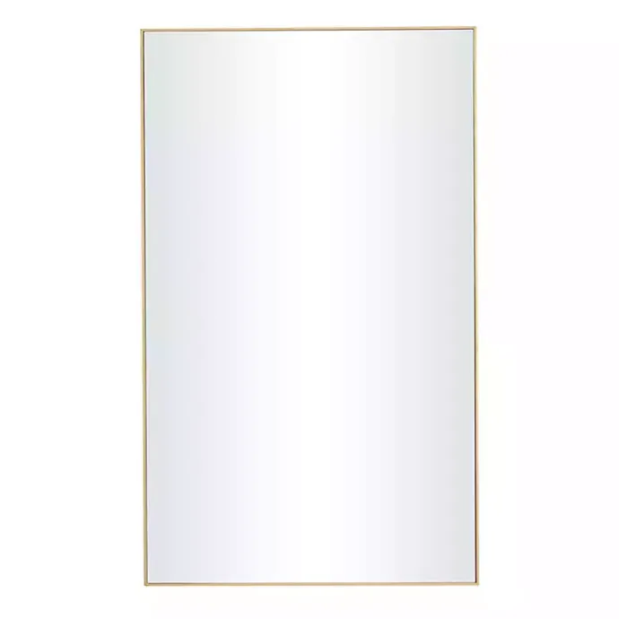 Sale Kirklands Home Gold Wood Rectangular Wall Mirror, 24x40 in.