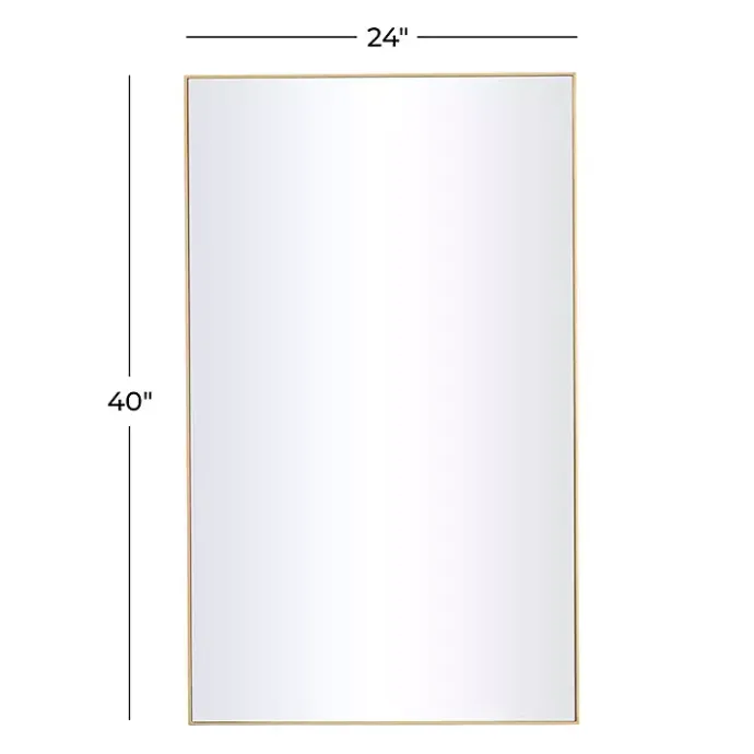 Sale Kirklands Home Gold Wood Rectangular Wall Mirror, 24x40 in.