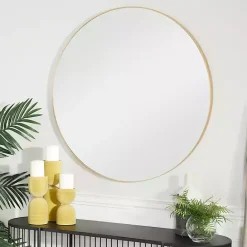 Kirklands Home Gold Wood Round Frame Mirror