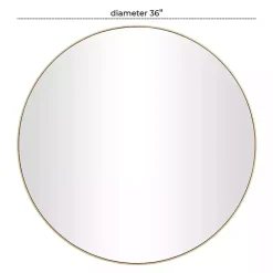 Kirklands Home Gold Wood Round Frame Mirror