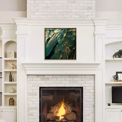 Best Kirklands Home Golden Gilt Feathers Canvas Framed Art