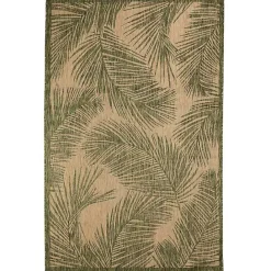 Online Kirklands Home Golden Green Palm Leaves Outdoor Area Rug, 4x7