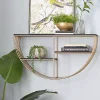 Hot Kirklands Home Golden Half Moon Wall Shelves