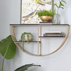 Hot Kirklands Home Golden Half Moon Wall Shelves