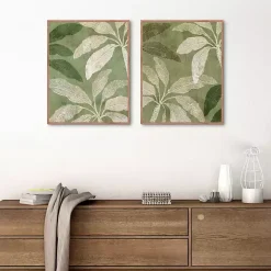 Online Kirklands Home Golden Palms Framed Canvas Art Prints, Set of 2