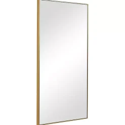 Clearance Kirklands Home Golden Simple Rectangular Frame Wall Mirror