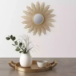 Hot Kirklands Home Golden Sunburst Small Decorative Wall Mirror