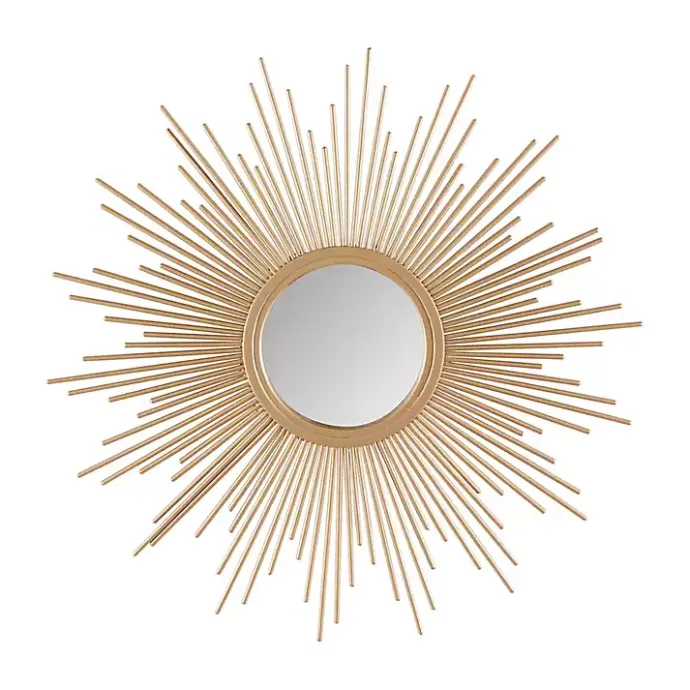 Hot Kirklands Home Golden Sunburst Small Decorative Wall Mirror