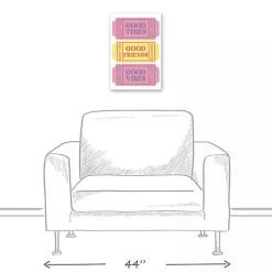 New Kirklands Home Good Vibes Ticket Stub Canvas Art Print