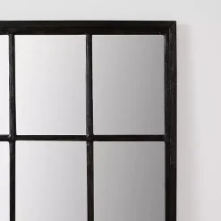 Outlet Kirklands Home Grande Black Window Pane Leaner Mirror