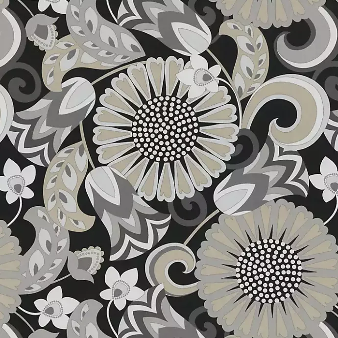 New Kirklands Home Graphite Floral Outdoor Chaise Cushion