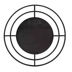 New Kirklands Home Graphite Metal Bullseye Round Wall Mirror