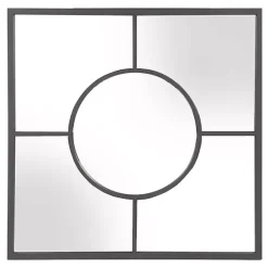 Clearance Kirklands Home Graphite Metal Geometric Square Wall Mirror